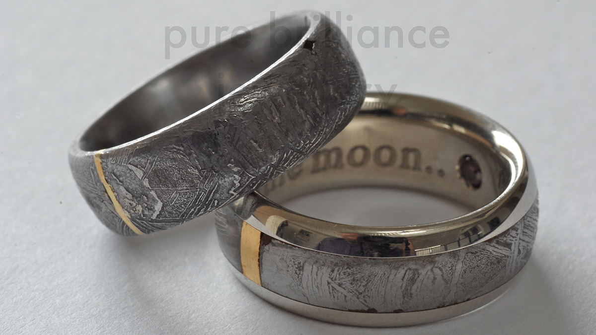 pure meteorite ring